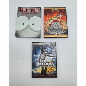 South Park & Team America Trey Parker Matt Stone Comedy DVD Bundle (3 Movies)